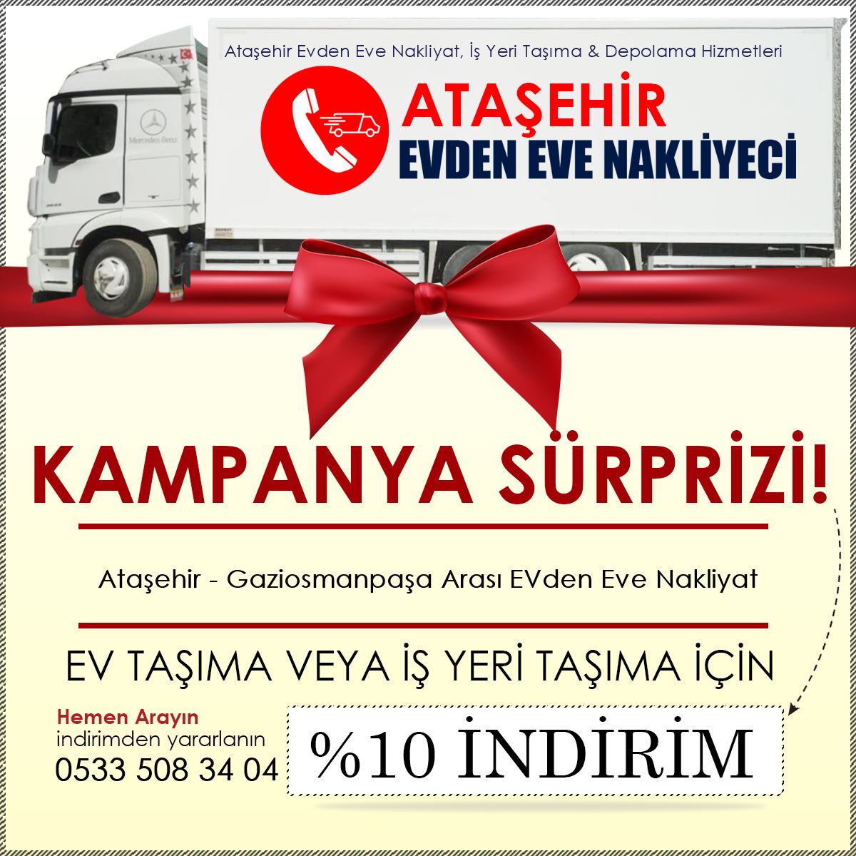 Ataşehir - Gaziosmanpaşa Arası EVden Eve Nakliyat
